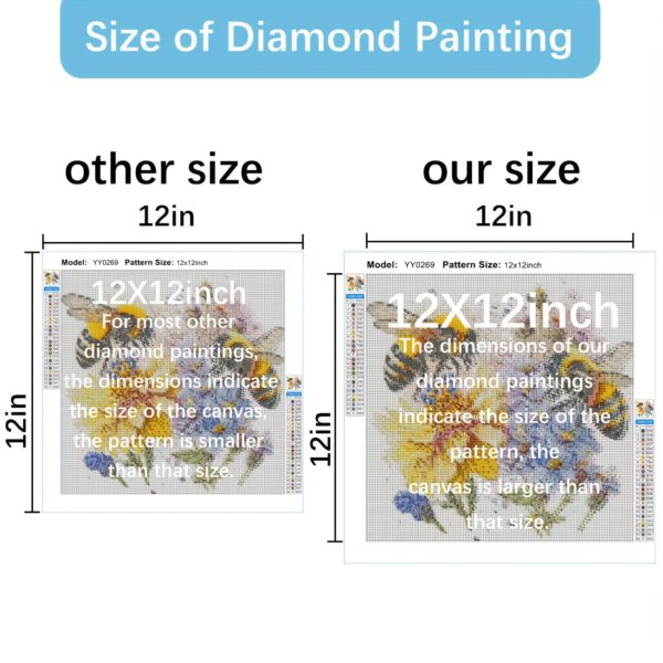 YIYUE Diamond Art Painting Kits for Beginners, Full Round Drill 5D Digital Painting Kit, Cat Paint for Adults, DIY Paint by Numbers for Relaxation and Home Wall Decor 12x12inch, No.5 - Image 5