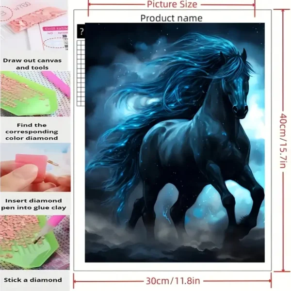 Blue Horse Running