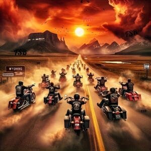 Biker Sunset Diamond Painting Kit for Home Decor, 1pc DIY Round Diamond Art Craft with Canvas, Unique Design Motorcycle Wall Art, Handmade Gift for Desktop Decoration