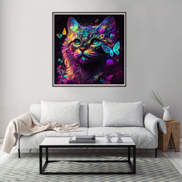 YIYUE Diamond Art Painting Kits for Beginners, Full Round Drill 5D Digital Painting Kit, Cat Paint for Adults, DIY Paint by Numbers for Relaxation and Home Wall Decor 12x12inch, No.5 - Image 3