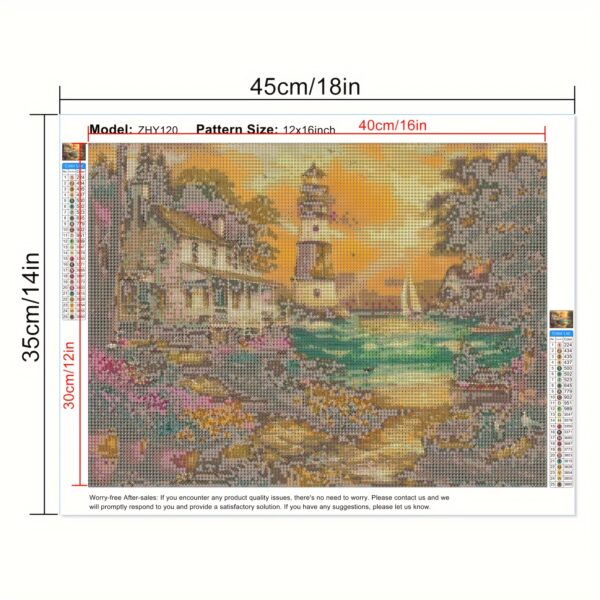 12x16 Inch Diamond Art Painting Kit - Relaxing DIY Canvas Art for Adults with Round Diamonds, Paint by Numbers, Wall Decoration, Home Leisure, and Creative Hobby - LCOZX Brand - Image 3