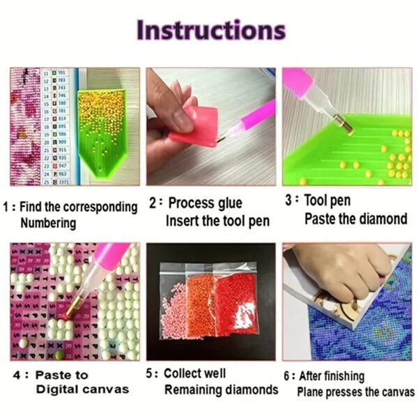 "Welcome To Our Fun Loud Crazy Happy Home" Wall Decor, Adult Diamond Art Painting Kit, 5D DIY Diamond Art Painting For Beginners - Image 3